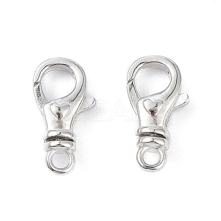 Anti-Tarnish Rhodium Plated 925 Sterling Silver Swivel Clasps STER-K173-22P-1