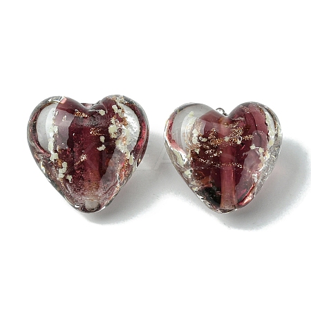 Luminous Handmade Gold Sand Lampwork Beads FOIL-B001-03D-1