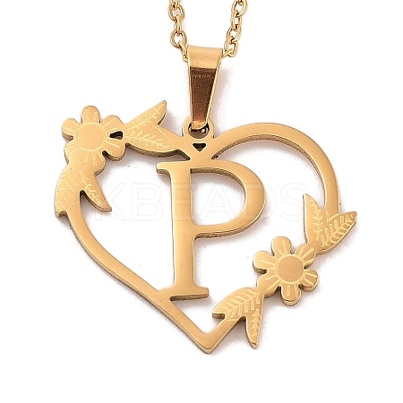PVD Vacuum Plating 201 Stainless Steel Pendant Necklaces NJEW-R267-02P-G-1