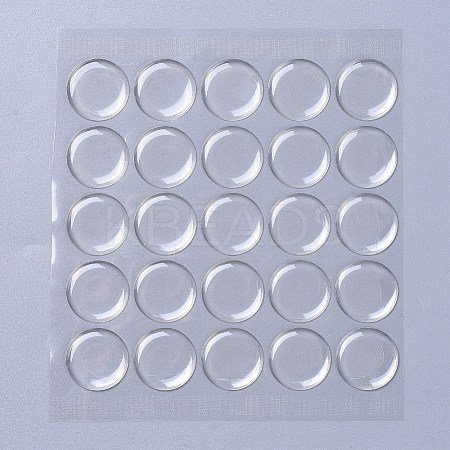 Plastic Clear Cabochons Epoxy Sticker X-AJEW-J031-01-1