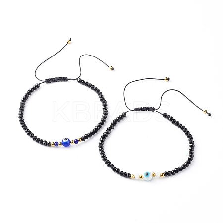 Adjustable Nylon Thread Braided Bead Bracelets Set BJEW-JB06441-1