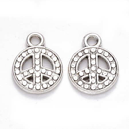 Tibetan Style Alloy Pendants TIBEP-S319-079AS-RS-1