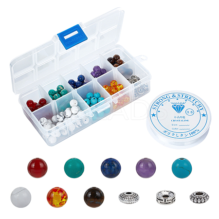 DIY Yoga Chakra Bracelet Making Kits DIY-SC0012-64-1