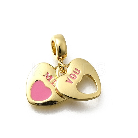 Brass Enamel Pendants KK-P295-05G-01-1