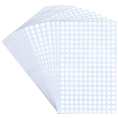 240Pcs Flat Round PVC Handwritten Blank Stickers DIY-WH50053-11A-1