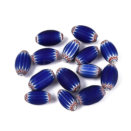 Handmade Millefiori Glass Barrel Beads LS-LA-N002-03H-1