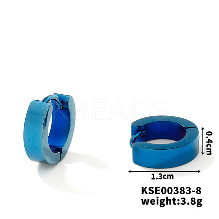 Fashionable 304 Stainless Steel Mirror Polished Hoop Earrings for Hip-hop Street Style WQ4489-9-1