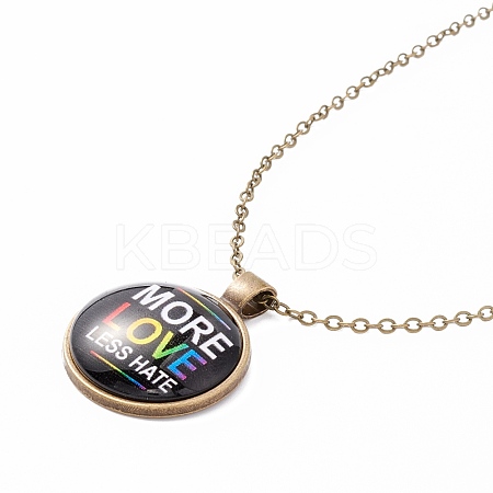 Rainbow Pride Necklace NJEW-F290-01H-1