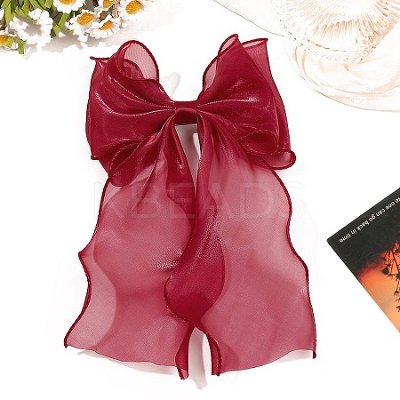 Cloth Long Bowknot Hair Barrettes PW-WG6129B-06-1