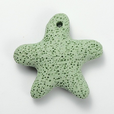 Synthetic Lava Rock Big Starfish/Sea Stars Pendants G-O025-05F-1