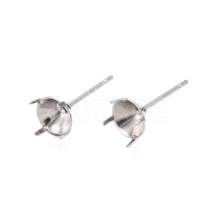 Non-Tarnish 316 Surgical Stainless Steel Stud Earring Setting X-STAS-S117-023C-1