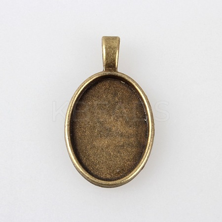 Vintage Tibetan Style Alloy Pendant Cabochon Settings TIBEP-M018-57AB-NF-1