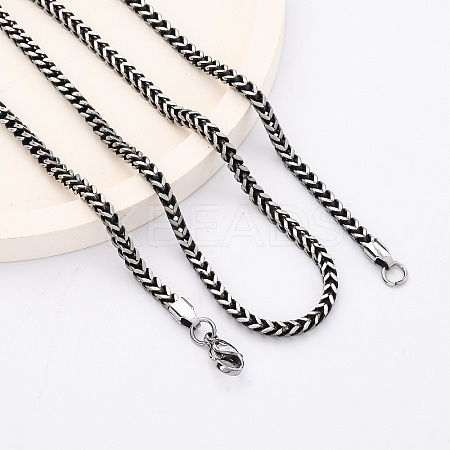 2.5MM 304 Stainless Steel Wheat Chain Necklaces NJEW-Q013-15A-1