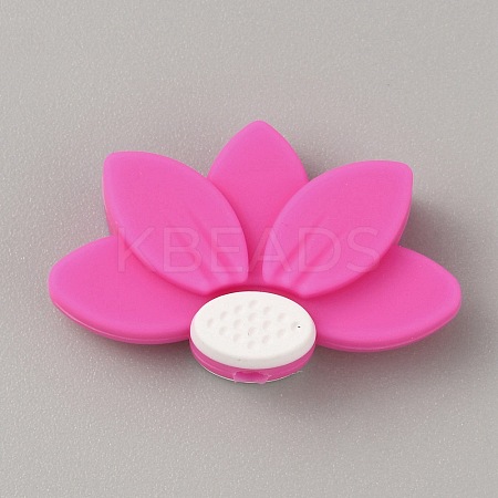 Lotus Food Grade Eco-Friendly Silicone Beads SIL-WH0019-22F-1
