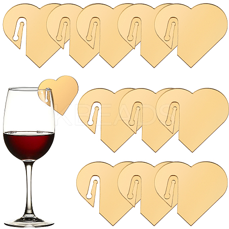 Acrylic Mirror Wine Glass Charms AJEW-SC0002-53B-01-1