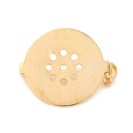 Brass Brooch Pin Findings KK-D266-01LG-1