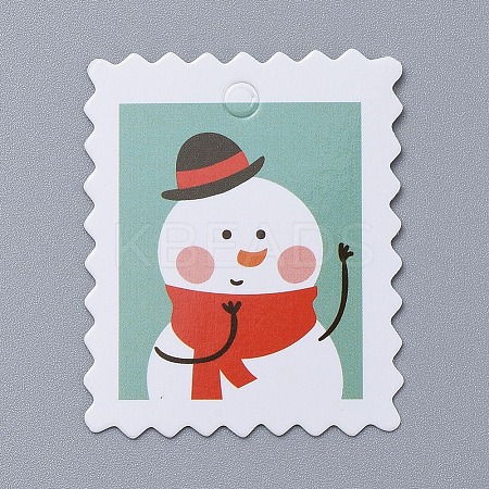 Snowman Pattern Christmas Kraft Paper Tags LS-CDIS-E010-02D-1