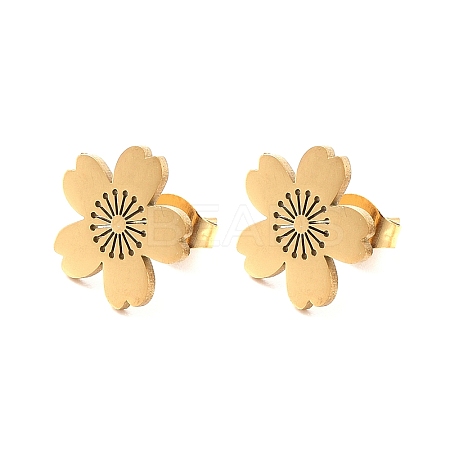 304 Stainless Steel Stud Earrings EJEW-K285-06G-1
