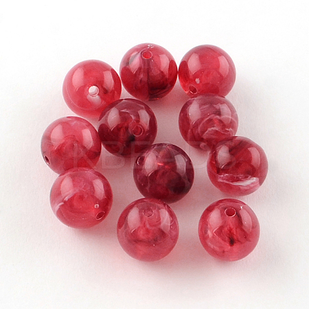 Acrylic Imitation Gemstone Beads OACR-R029-10mm-09-1