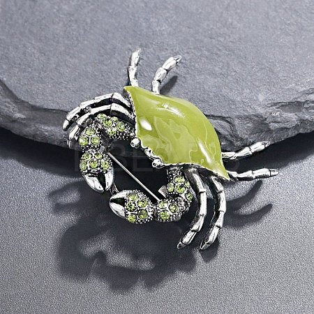 Alloy Rhinestone Brooch JEWB-K027-01A-AS-1