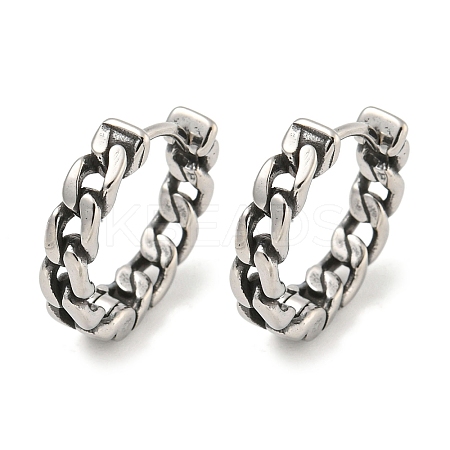 316 Surgical Stainless Steel Hoop Earrings for Women and Men LS-EJEW-D096-15B-AS-1