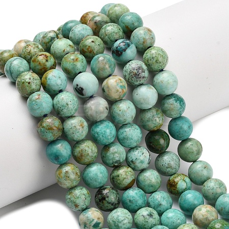 Natural Peruvian Turquoise(Jasper) Beads Strands G-L642-B08-8mm-1