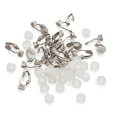 Brass Clip on Earring Findings DIY-TA0002-19P-1