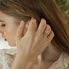 1Pc Brass Micro Pave Clear Cubic Zirconia Open Cuff Rings for Women RJEW-LP0002-37I-1