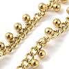 304 Stainless Steel Round Ball Charms Link Chain Necklaces LS-NJEW-G119-01G-2