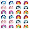 6Pcs 6 Colors Rainbow Silicone Beads JX322A-01-1