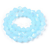Imitation Jade Bicone Frosted Glass Bead Strands LS-EGLA-A039-J6mm-MB03-3