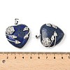 Dyed Natural Lapis Lazuli Heart Pendants G-S391-01P-N-3