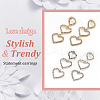 2 Pairs 2 Colors Crystal Rhinestone Triple Hollow Heart Dangle Stud Earrings with 925 Sterling Silver Pins EJEW-AN0001-22-3