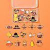 30Pcs 15 Styles Thanksgiving Day Alloy Enamel Pendants ENAM-FS0001-98-9