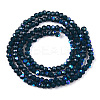 Electroplate Opaque Solid Color Glass Beads Strands EGLA-A034-P2mm-L07-2