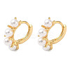 Brass Round Hoop Earrings EJEW-D337-17G-4