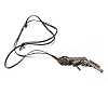 Adjustable Men's Zinc Alloy Pendant and Leather Cord Lariat Necklaces NJEW-BB16008-B-1