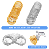 400Pcs 2 Colors Steel Memory Wire FIND-SP0002-07-2
