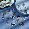 56Pcs 14 Style Tibetan Style Alloy Links connectors FIND-SC0002-14-4