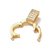 Rack Plating Brass Micro Pave Clear Cubic Zirconia Twister KK-A222-03A-G-2