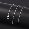 Tarnish Resistant 304 Stainless Steel Cable Chain Necklaces NJEW-M124-01P-4