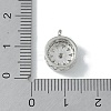 Rack Plating Brass Micro Pave Cubic Zirconia Tube Bails KK-A220-08P-3