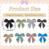16Pcs 8 Styles Bowknot Hotfix Rhinestone Iron on Patches Appliques DIY-CP0009-65-2
