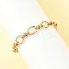 304 Stainless Steel Oval Link Chain Bracelets for Women BJEW-JB12855-01-4