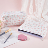 2Pcs 2 Styles Portable Travel Polyester Cosmetic Zipper Storage Clutch Bags ABAG-CY0001-01B-3