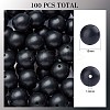 100Pcs Silicone Beads Round Rubber Bead 15MM Loose Spacer Beads for DIY Supplies Jewelry Keychain Making JX452A-2
