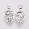 Brass Micro Pave Cubic Zirconia Charms KK-A144-044P-2