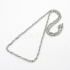 Tarnish Resistant Men's 304 Stainless Steel Rope Chain Necklaces STAS-O037-80P-2