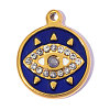 304 Stainless Steel with Enamel Pendants SA-OY002-27G-01-1