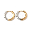 304 Stainless Steel Two Tone Hoop Earrings EJEW-P313-02A-G-4